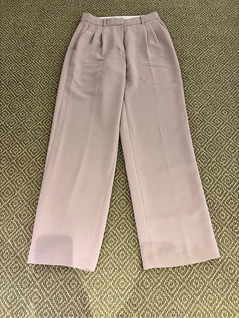 The Effortless Pant Wide Leg Pants in Pink Like New